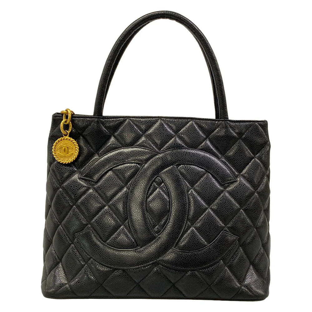 Chanel Caviar Medallion Tote Black #358578C22B